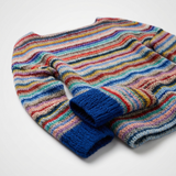 Carlena | Kolorowy Sweter w Paski z Okrągłym Dekoltem