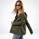 Carlena | Lekka Kurtka na Zamek w Stylu Casual