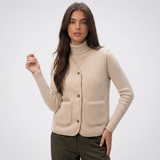 Carlena | Elegancka Kamizelka z Guzikami i Kieszeniami