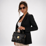Carlena | Elegancka Marynarka o Taliowanym Kroju z Klapami