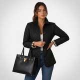 Carlena | Elegancka Pikowana Kurtka o Taliowanym Kroju