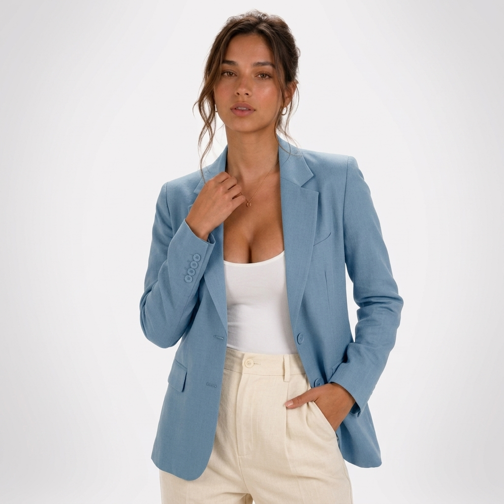 Carlena | Elegancka Marynarka o Taliowanym Kroju z Klapami