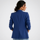 Carlena | Elegancka Taliowana Marynarka z Jednym Guzikiem