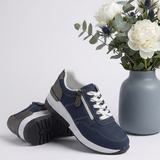 Carlena | Sneakersy Ortopedyczne na Koturnie z Zamkiem i Sznurowaniem