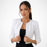 Carlena | Eleganckie Krótkie Bolerko z Rękawem 3/4