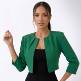 Carlena | Eleganckie Krótkie Bolerko z Rękawem 3/4