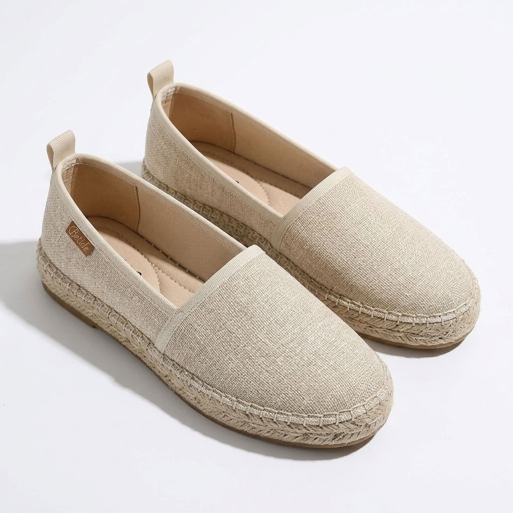 Carlena | Lekkie Espadryle Slip-On z Subtelnym Połyskiem