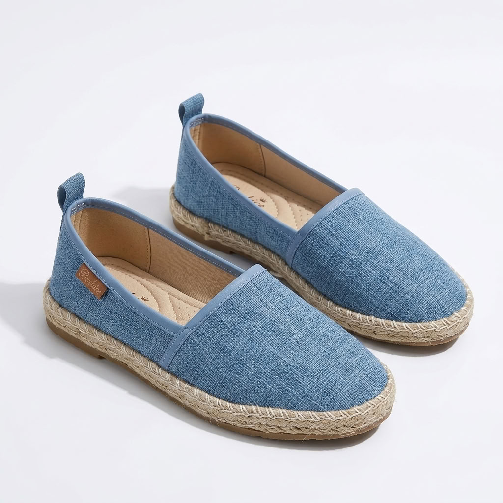 Carlena | Lekkie Espadryle Slip-On z Subtelnym Połyskiem