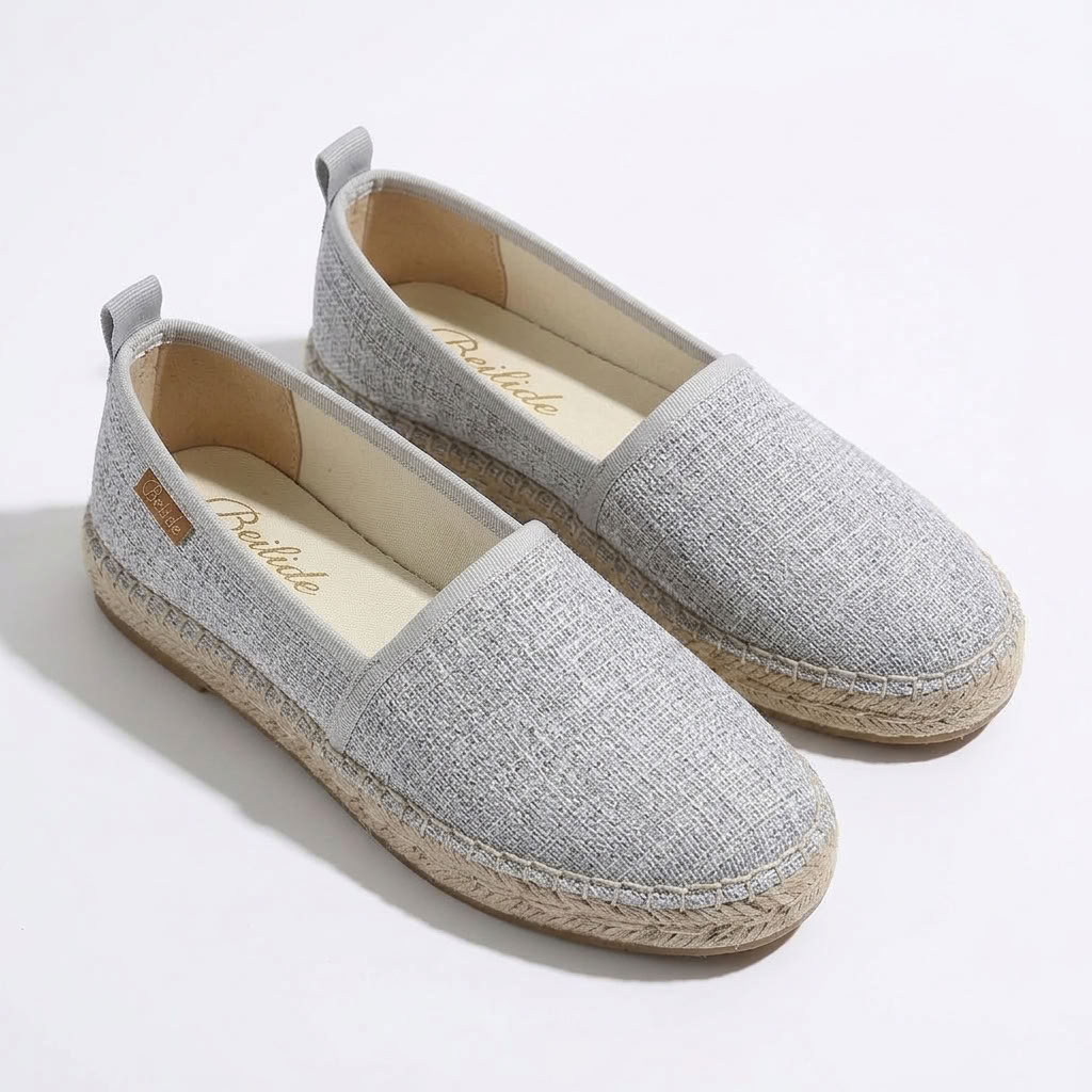 Carlena | Lekkie Espadryle Slip-On z Subtelnym Połyskiem