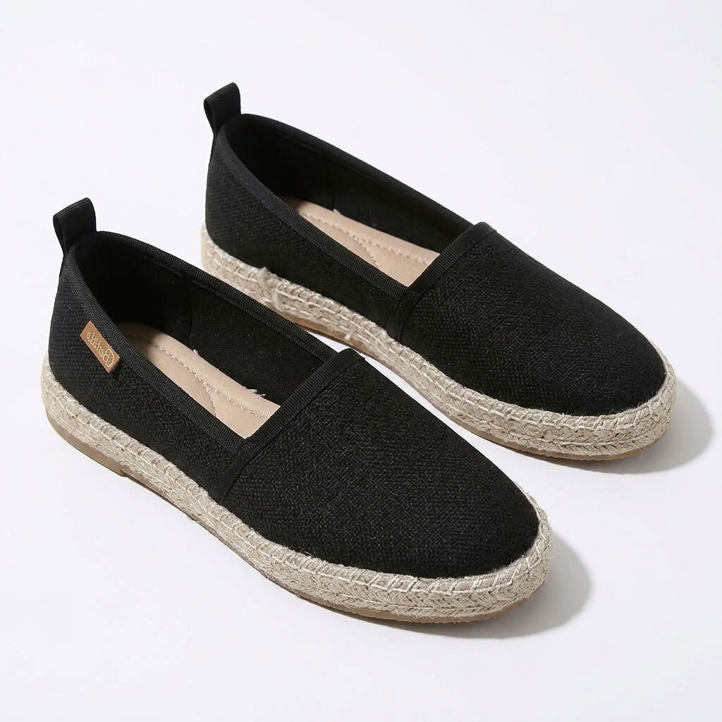 Carlena | Lekkie Espadryle Slip-On z Subtelnym Połyskiem