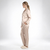 Carlena | Elegancka Satynowa Piżama Dwuczęściowa