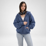 Carlena | Luźna Bluza z Kapturem i Zamkiem