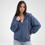 Carlena | Luźna Bluza z Kapturem i Zamkiem