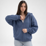 Carlena | Luźna Bluza z Kapturem i Zamkiem