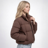 Carlena | Krótka Kurtka Puffer o Minimalistycznym Kroju