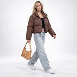 Carlena | Krótka Kurtka Puffer o Minimalistycznym Kroju