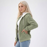 Carlena | Długa polarowa bluza damska z kapturem | Alicja