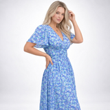 Carlena | Elegancka sukienka maxi z dekoltem w serek | Sabina