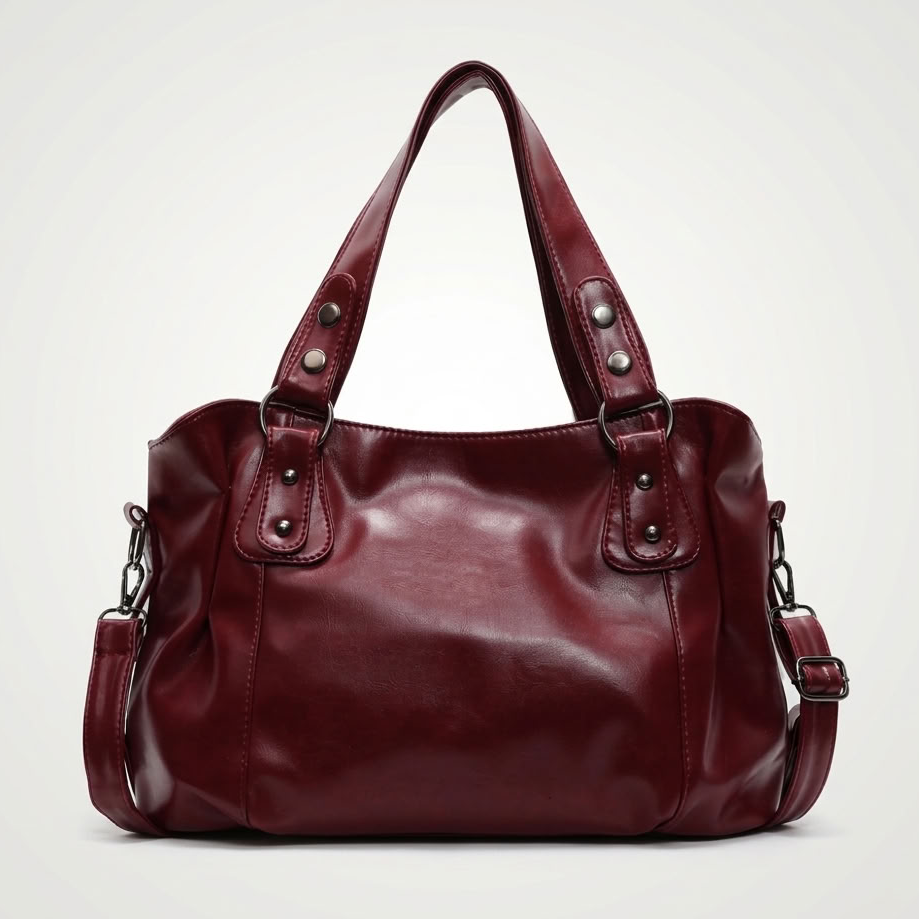 Carlena | Torba na Ramię w Stylu Vintage z Miękkiej Ekoskóry