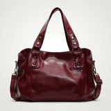 Carlena | Torba na Ramię w Stylu Vintage z Miękkiej Ekoskóry
