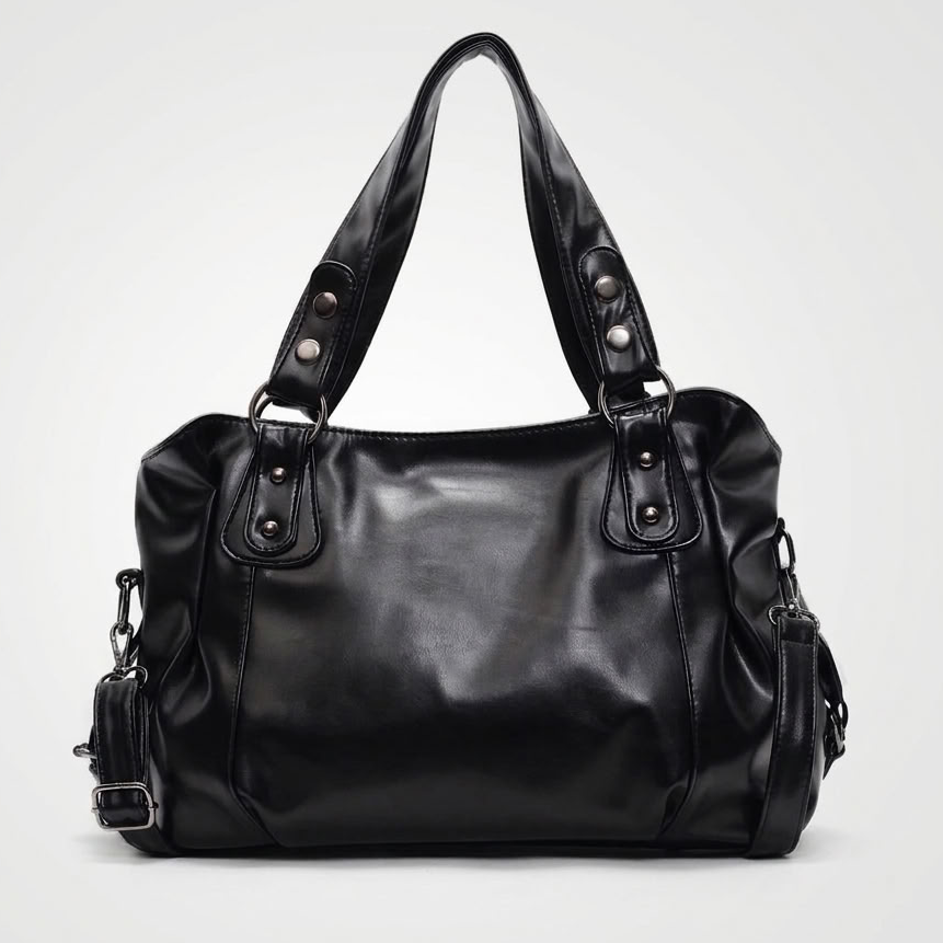 Carlena | Torba na Ramię w Stylu Vintage z Miękkiej Ekoskóry