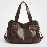 Carlena | Torba na Ramię w Stylu Vintage z Miękkiej Ekoskóry
