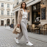 Carlena | Białe skórzane sneakersy damskie o minimalistycznym designie | Natalia