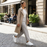 Carlena | Białe skórzane sneakersy damskie o minimalistycznym designie | Natalia