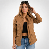 Carlena | Lekka Kurtka na Zamek w Stylu Casual