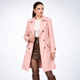 Carlena | Elegancki Trencz o Dopasowanym Fasonie