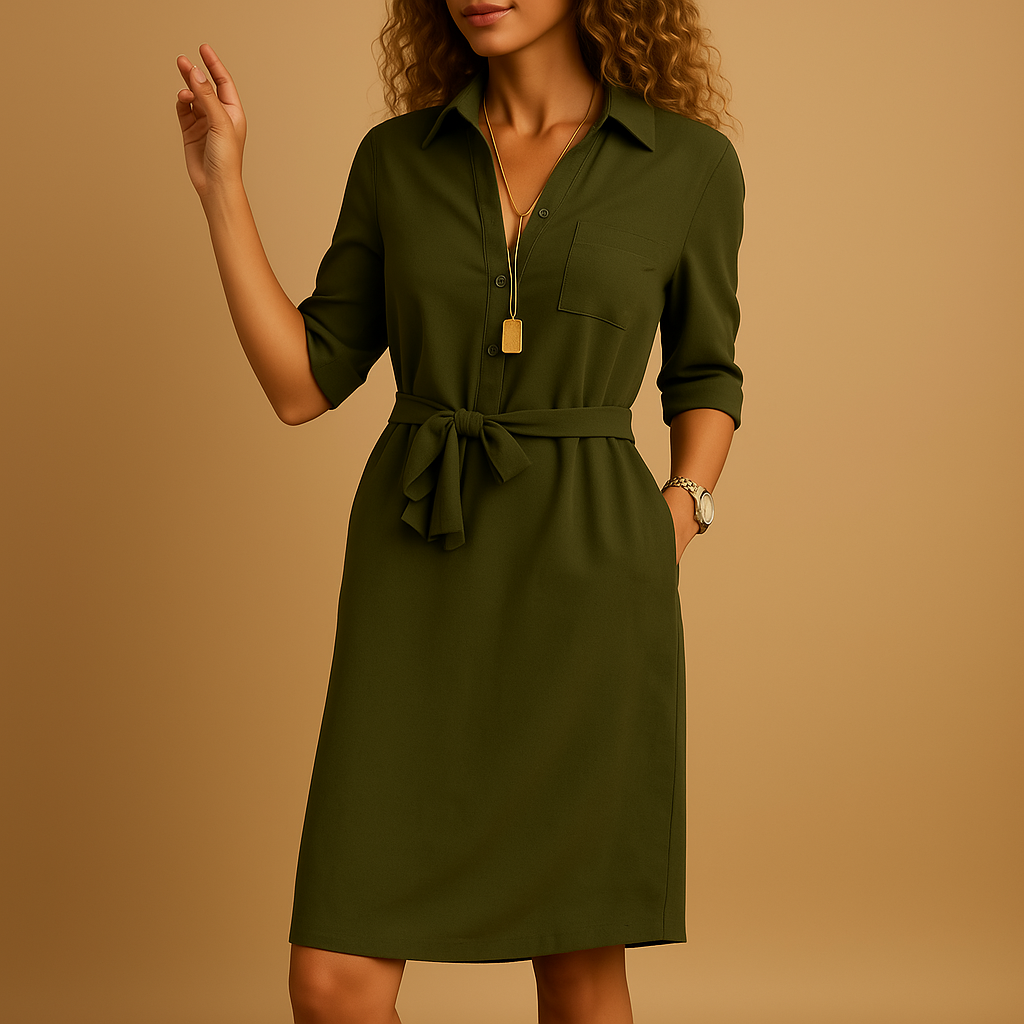 Carlena | Elegancka casualowa sukienka damska o podkreślonym kroju | Julia