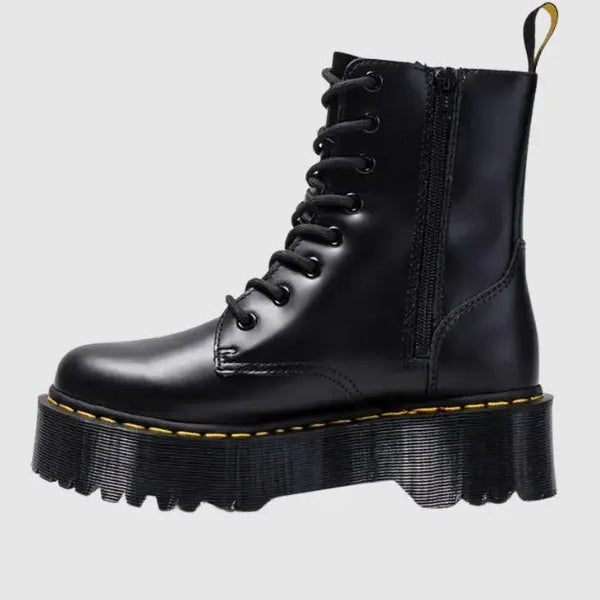 Carlena | Eleganckie skórzane botki na platformie stylowe buty z komfortem | Martyne