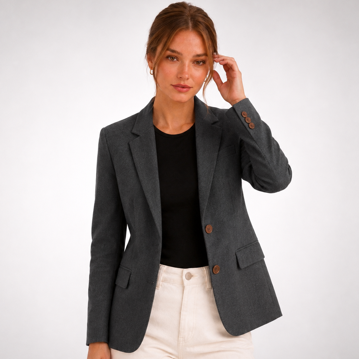 Carlena | Elegancka Marynarka o Dopasowanym Kroju