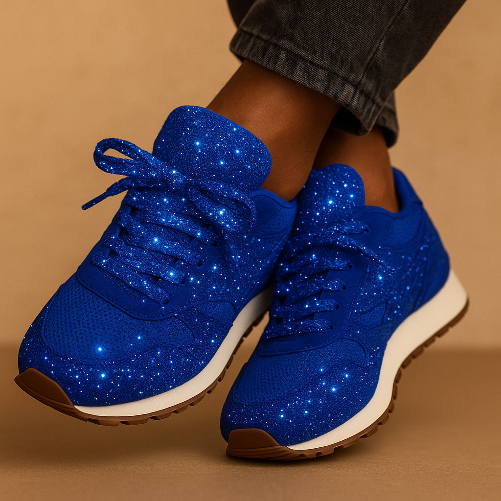 Carlena | Brokatowe sneakersy damskie z cekinami | Emilia