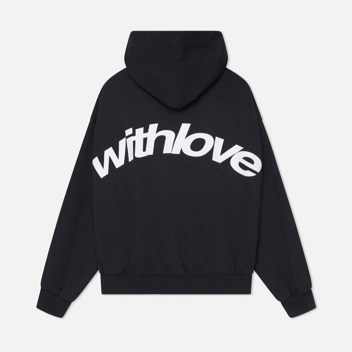 Carlena | Bluza damska oversize z nadrukiem "Withlove” z kapturem