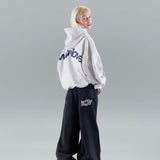 Carlena | Bluza damska oversize z nadrukiem "Withlove” z kapturem