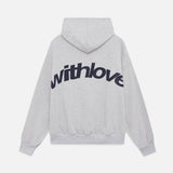 Carlena | Bluza damska oversize z nadrukiem "Withlove” z kapturem