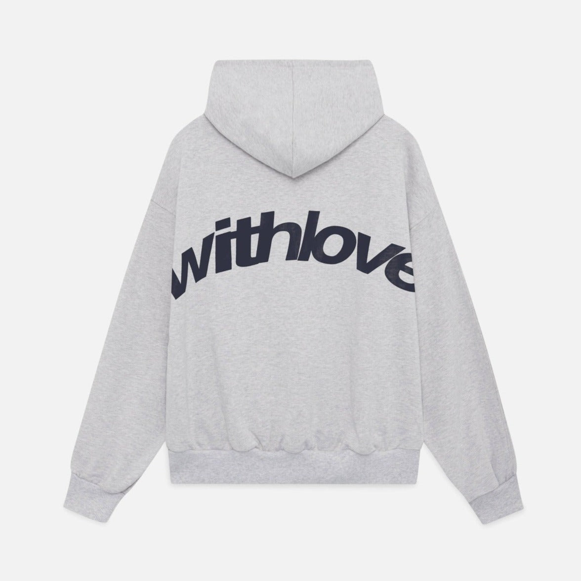 Carlena | Bluza damska oversize z nadrukiem "Withlove” z kapturem