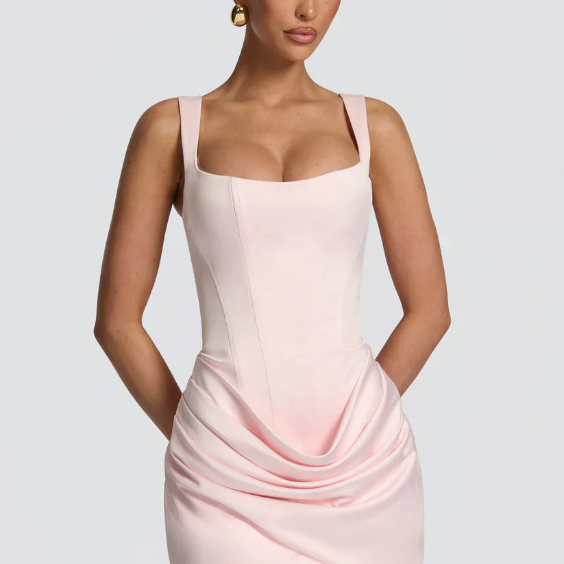 Carlena | Elegancka sukienka mini z gorsetem i marszczeniem