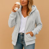 Carlena | Długa polarowa bluza damska z kapturem | Alicja