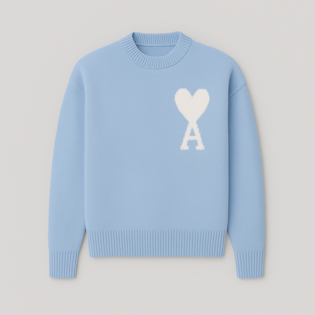 Carlena | Sweter oversize z dzianiny z detalem serca