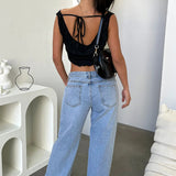 Carlena | Niskie baggy jeansy damskie | Xenia