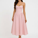 Carlena | Elegancka Sukienka Midi z Gorsetem