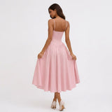 Carlena | Elegancka Sukienka Midi z Gorsetem