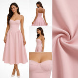 Carlena | Elegancka Sukienka Midi z Gorsetem