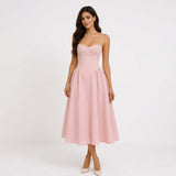 Carlena | Elegancka Sukienka Midi z Gorsetem