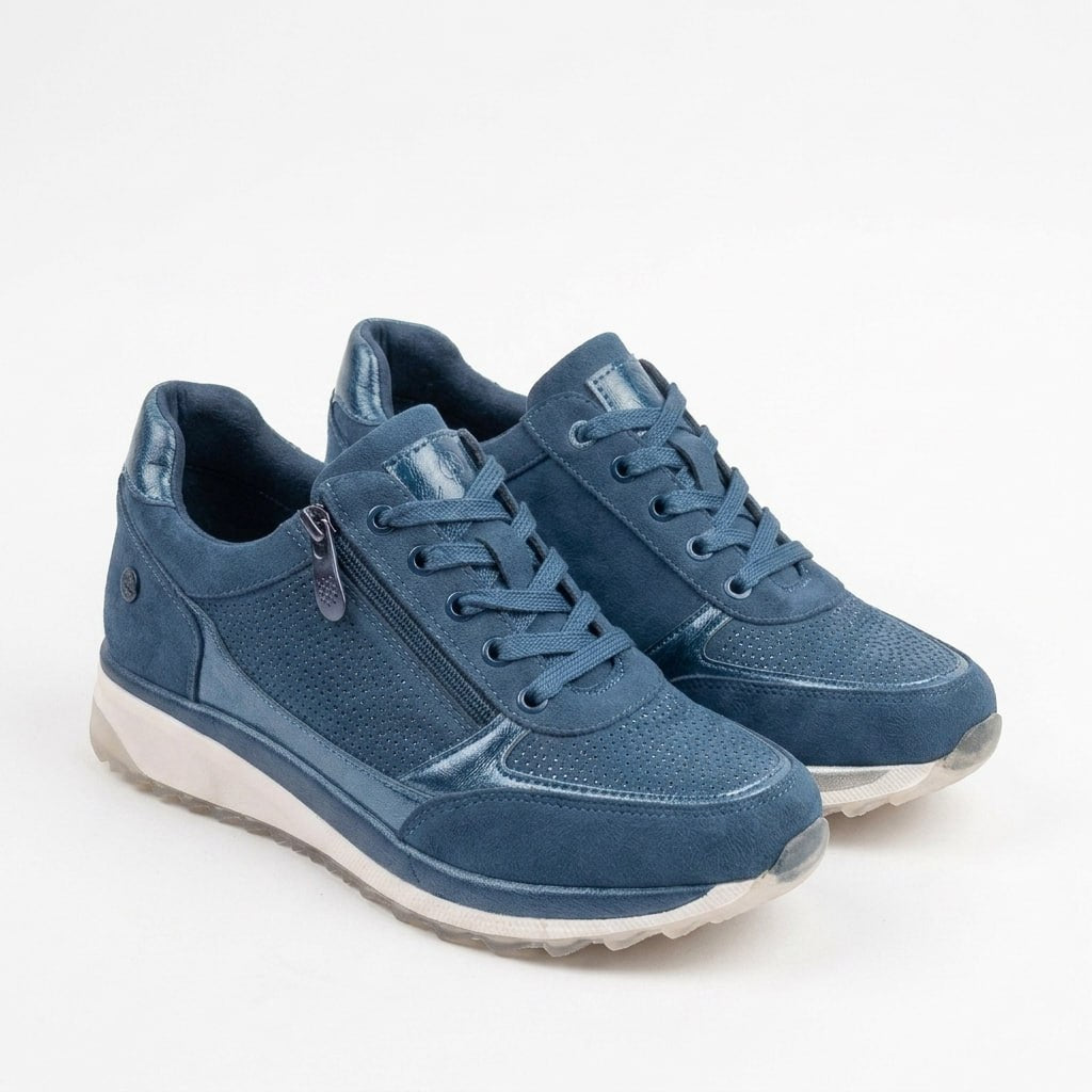Carlena | Damskie Sneakersy Ortopedyczne Walking z Zamkiem i Amortyzacją