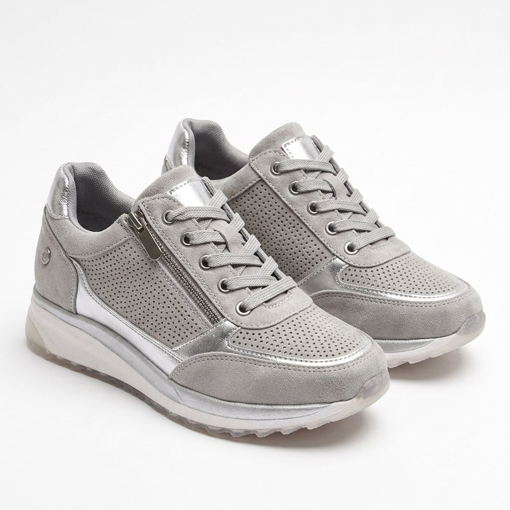 Carlena | Damskie Sneakersy Ortopedyczne Walking z Zamkiem i Amortyzacją