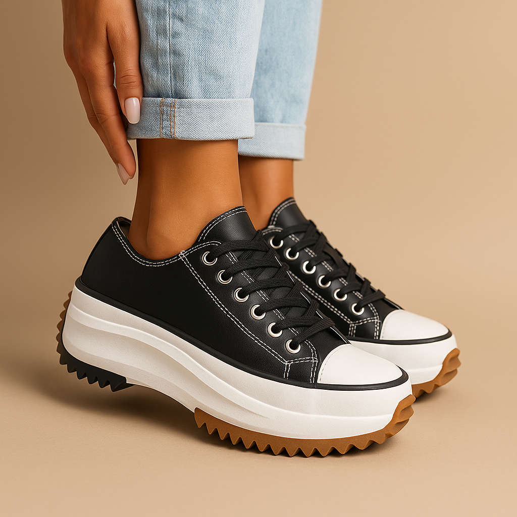 Carlena | Damskie sneakersy na platformie z masywną podeszwą | Karolina