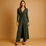 Carlena | Dwuczęściowy damski zestaw lounge z długimi spodniami i bluzką | Aurelia